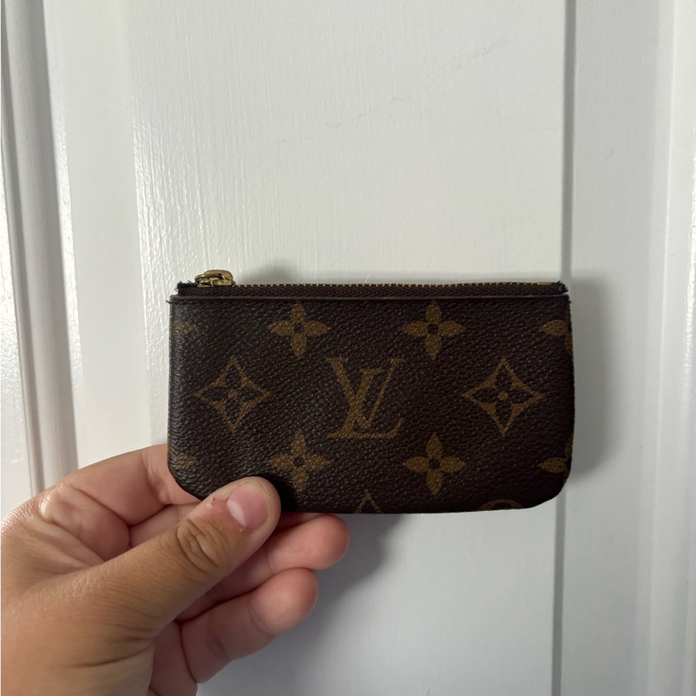 Louis Vuitton Brown and Gold Monogram Pouch